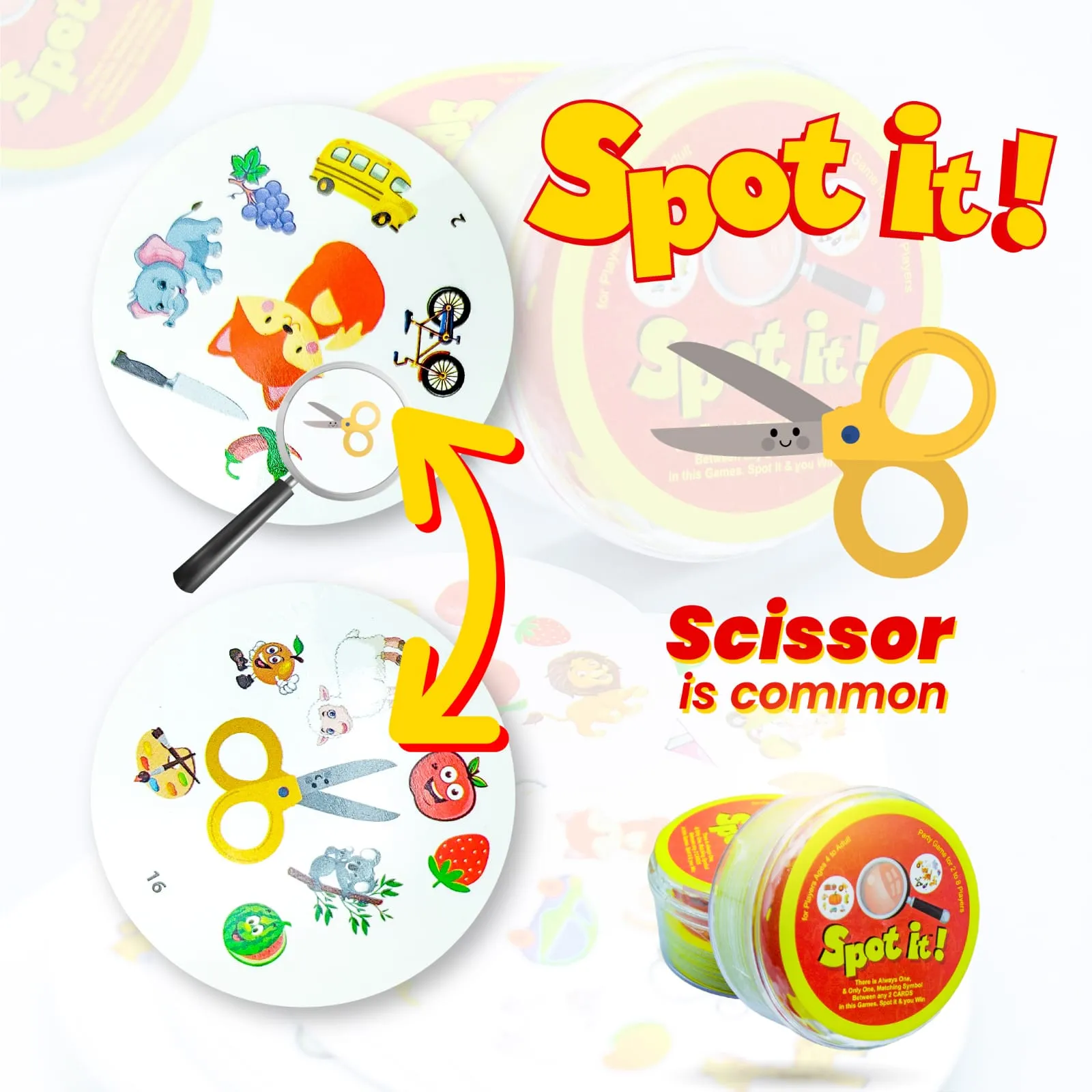 Spot it! Active Play with Acrylic Box - 46 Cards - 01A