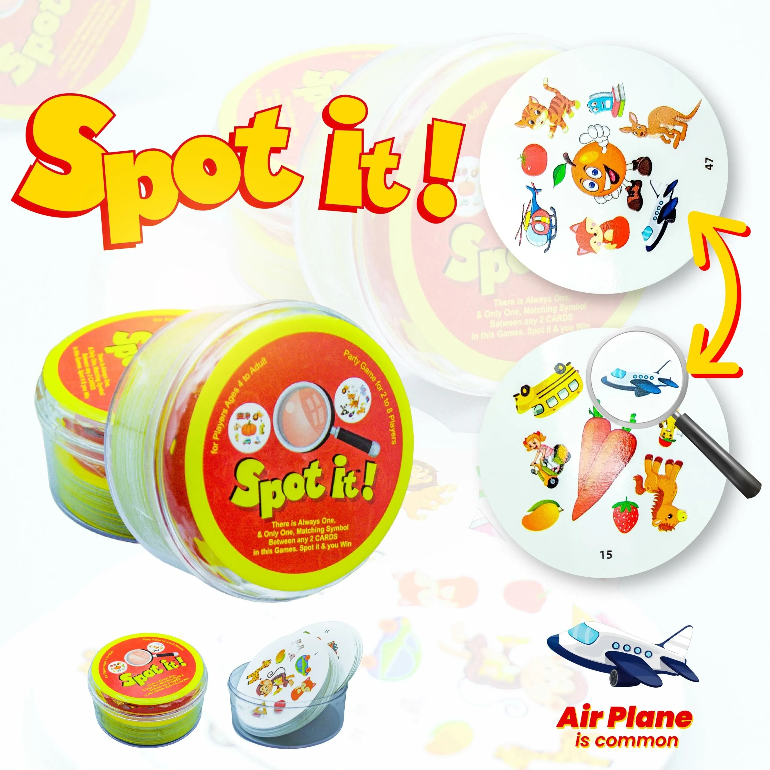 Spot it! Active Play with Acrylic Box - 46 Cards - 01A