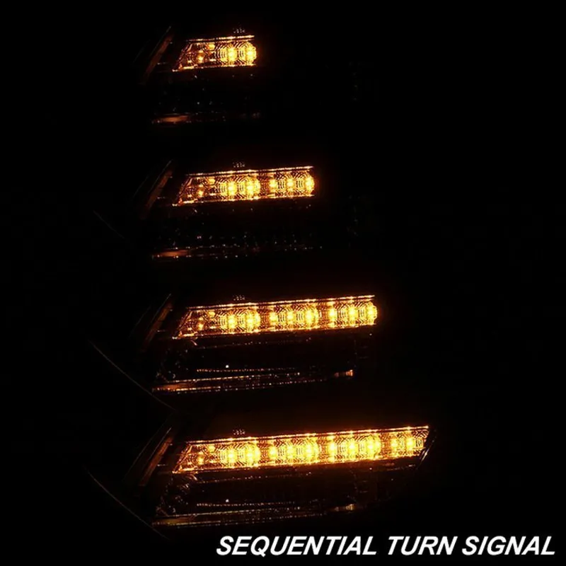 Spyder LED Tail Lights Ford Focus Hatch (2012-2014) w/ Sequential Turn Signal - Black / Smoke / Red Clear
