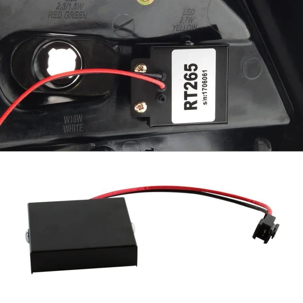 Spyder LED Tail Lights Ford Focus Hatch (2012-2014) w/ Sequential Turn Signal - Black / Smoke / Red Clear