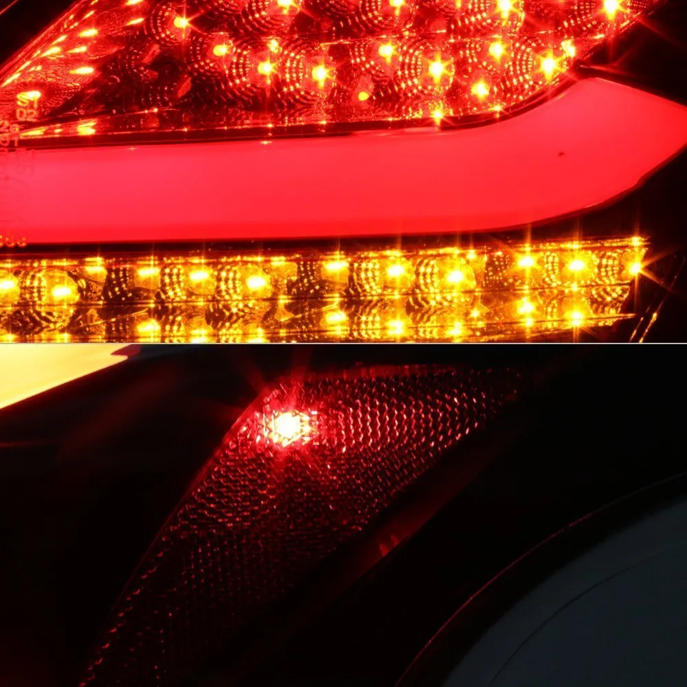Spyder LED Tail Lights Ford Focus Hatch (2012-2014) w/ Sequential Turn Signal - Black / Smoke / Red Clear