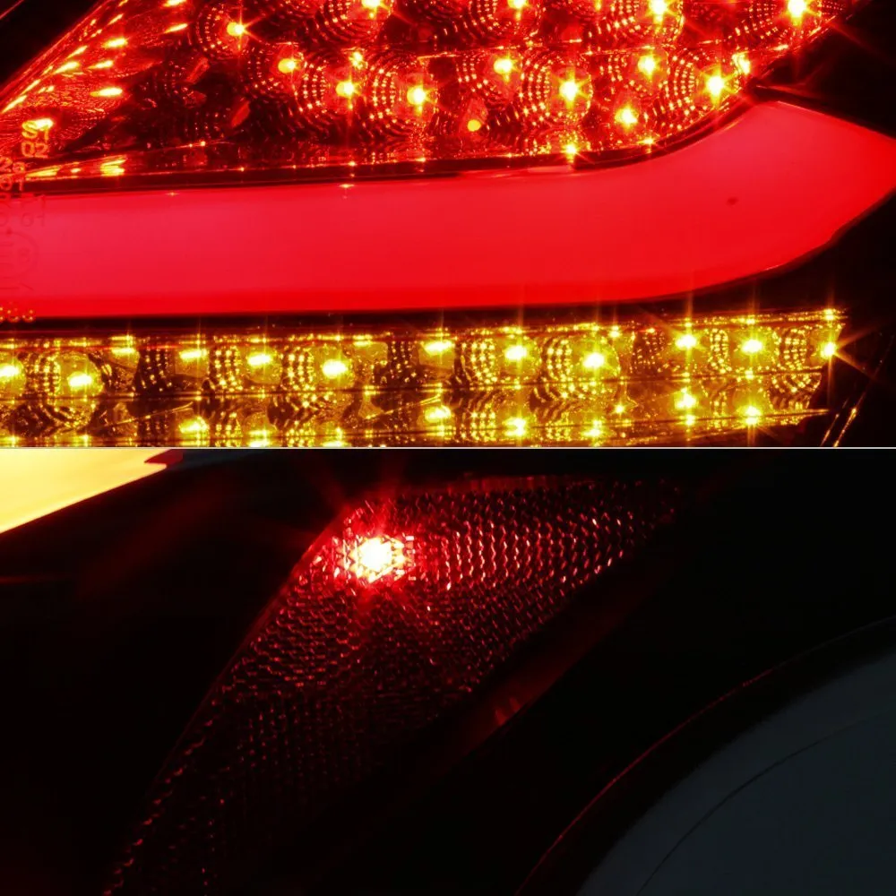 Spyder LED Tail Lights Ford Focus Hatch (2012-2014) w/ Sequential Turn Signal - Black / Smoke / Red Clear