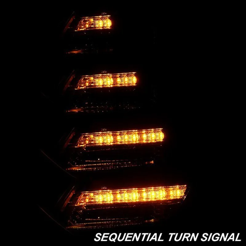 Spyder LED Tail Lights Ford Focus Hatch (2012-2014) w/ Sequential Turn Signal - Black / Smoke / Red Clear