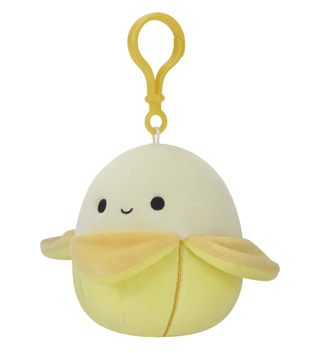 Squishmallows 3.5 Inch Plush Clip-On  Junie The Yellow Banana